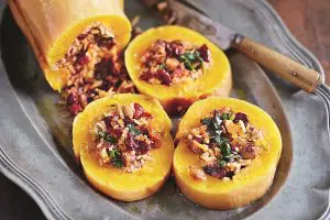 Pic of Jamie Oliver's baked squash Xmas vegan recipe