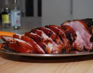 Pic of sliced gammon to illustrate an article on how to buy and cook gammon for Christmas dinner