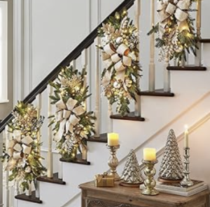 pic of Christmas staircase decorations - image from John Lewis