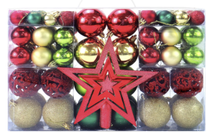 Pic of shatterproof Christmas tree decorations